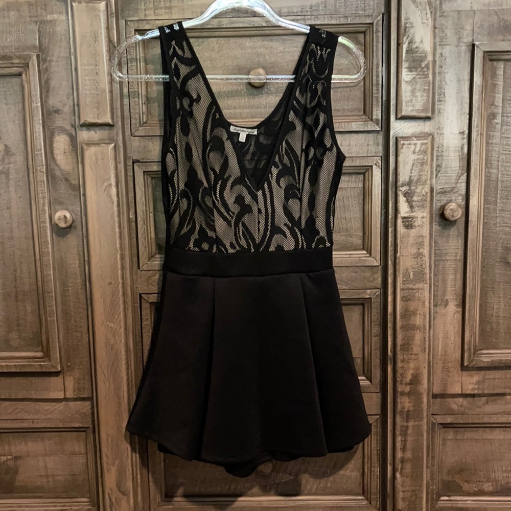 Black lace romper